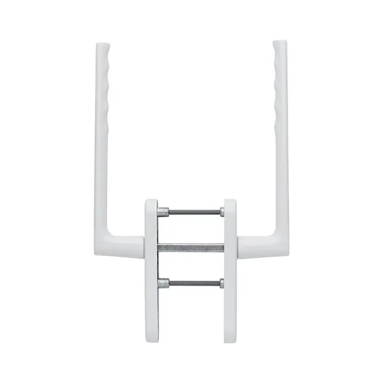 Maniglione a coppia Hamburg Hoppe per alzante scorrevole, versione foro Yale, spessore porta 75-80 mm, Alluminio finitura Bianco Traffico Opaco F9016M Uitverkoop