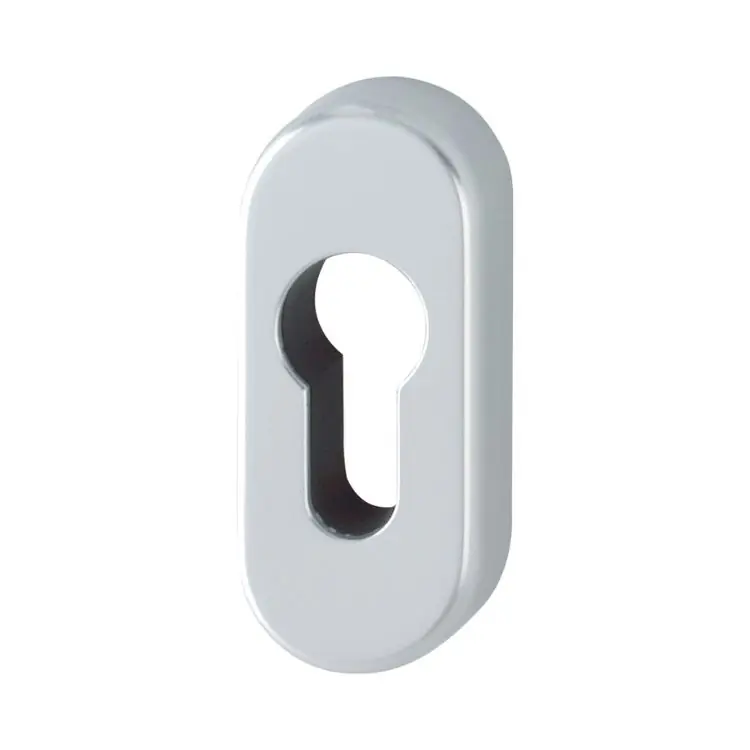 Meest Verkocht Bocchetta ovale 30PS Hoppe per porta a profilo, foro Yale, dimensione 68x29x10 mm, Alluminio finitura Cromo Satinato F94-1
