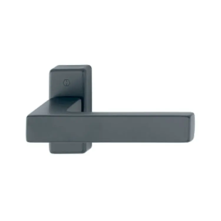 Bestel Nu Maniglia Austin Hoppe per porte a profilo, rosetta rettangolare senza bocchetta, quadro 8 mm, spessore porta 65-75 mm, Alluminio finitura Nero Opaco F9714M