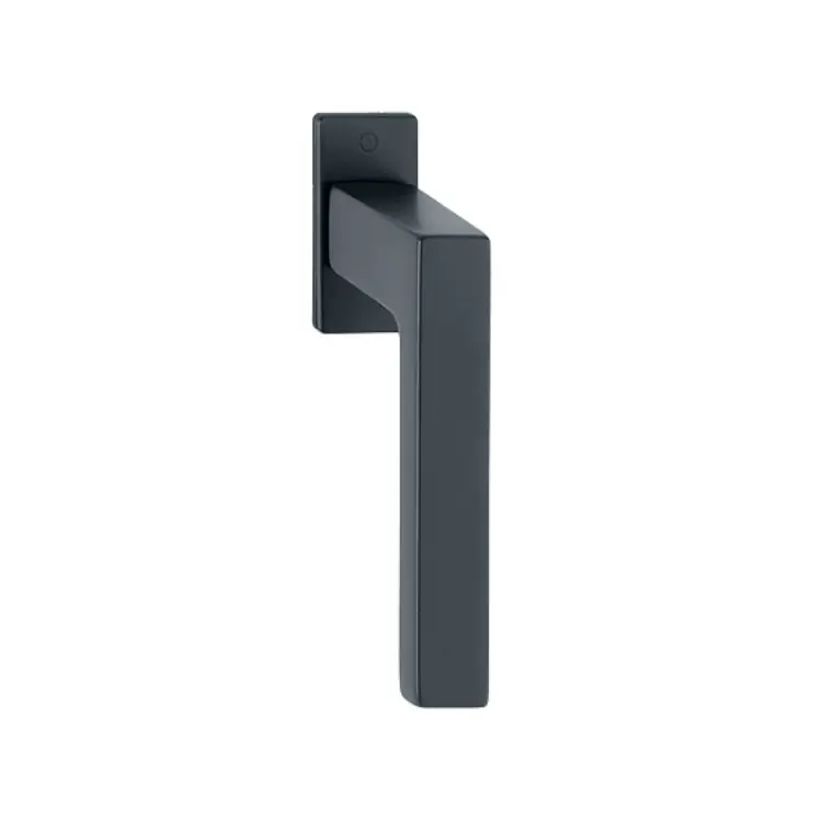 Gratis Retour Maniglia martellina DK Austin Hoppe per serramento, rosetta bassa, lunghezza quadro 7x35 mm, Alluminio finitura Nero Opaco F9714M