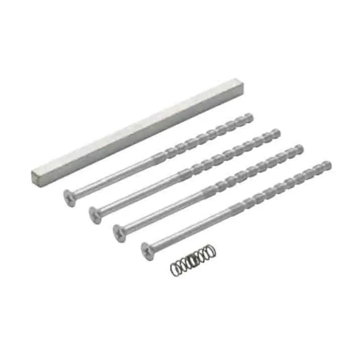 Bestseller Set fissaggio M5 Hoppe per maniglia porte balcone, viti M5, spessore porta 53-63 mm, finitura Zincato