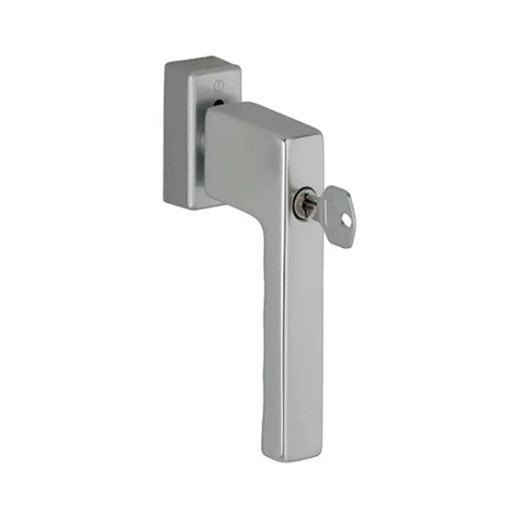 Maniglia martellina Dk Toulon Hoppe per serramento con chiave Secuforte e Variofit, 8 scatti, lunghezza quadro 7x32-45 mm, Alluminio finitura Titanio F9 Dagaanbieding