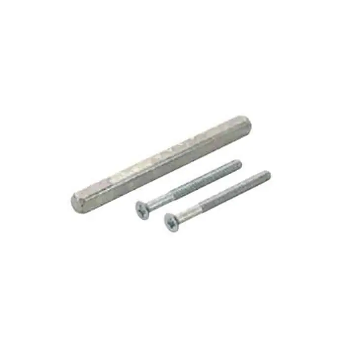 Betaalbaar Set fissaggio M6 Hoppe per maniglione alzante, quadro 10x143 mm, viti M6, lunghezza 110 mm, Acciaio finitura Zincato