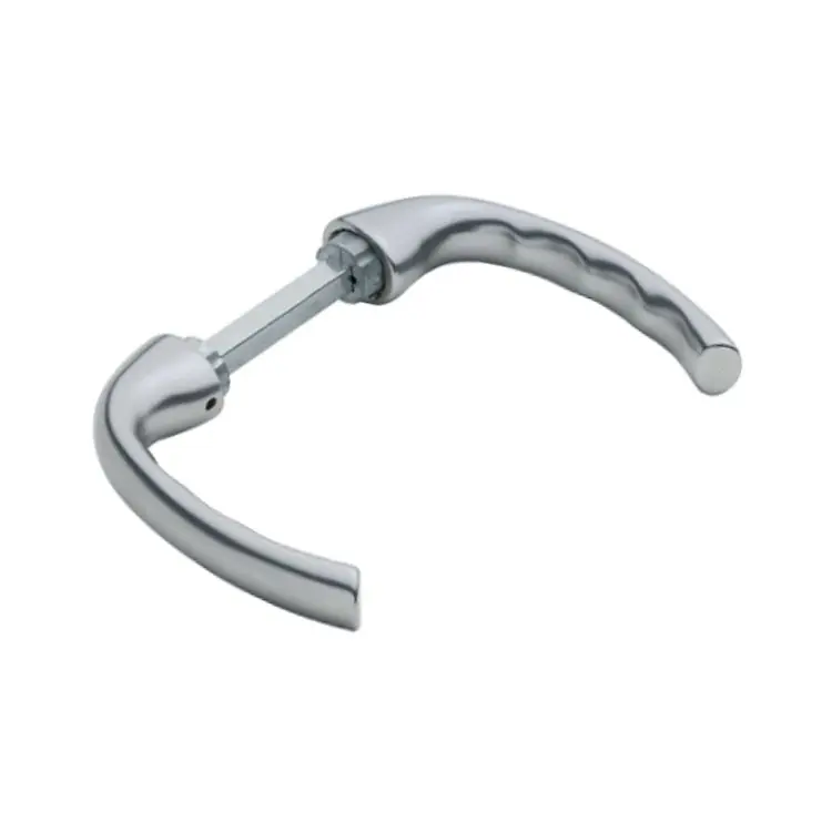 Maniglia Tokyo Hoppe per porta interna, senza rosetta e bocchetta, quadro 8 mm, spessore porta 68-72 mm, Alluminio finitura Argento F1 Rechtstreeks Van De Fabrikant