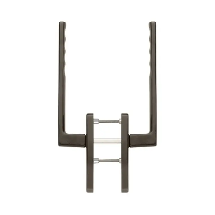 Maniglione a coppia Toulon Hoppe per alzante scorrevole, versione foro Yale, spessore porta 75-80 mm, Alluminio finitura Testa di Moro F8707 Op = Op