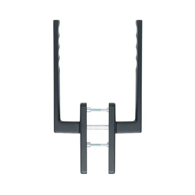 Maniglione a coppia Toulon Hoppe per alzante scorrevole, versione foro Yale, spessore porta 75-80 mm, Alluminio finitura Nero Opaco F9714M Betaalbaar
