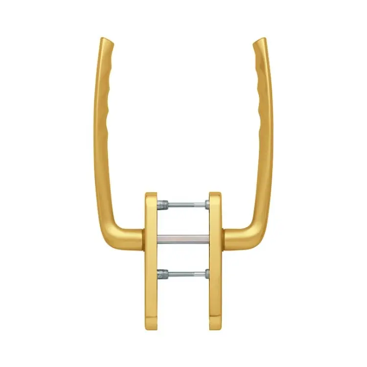 Beste Prijs Maniglione a coppia New York Hoppe per alzante scorrevole, versione foro Yale, spessore porta 75-80 mm, Alluminio finitura Oro F3