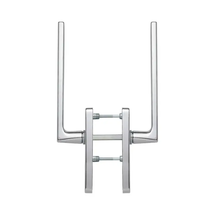 Seizoensaanbieding Maniglione a coppia Dallas Hoppe per alzante scorrevole, versione foro Yale, spessore porta 75-80 mm, Ottone finitura Cromo Lucido Resista F49-R