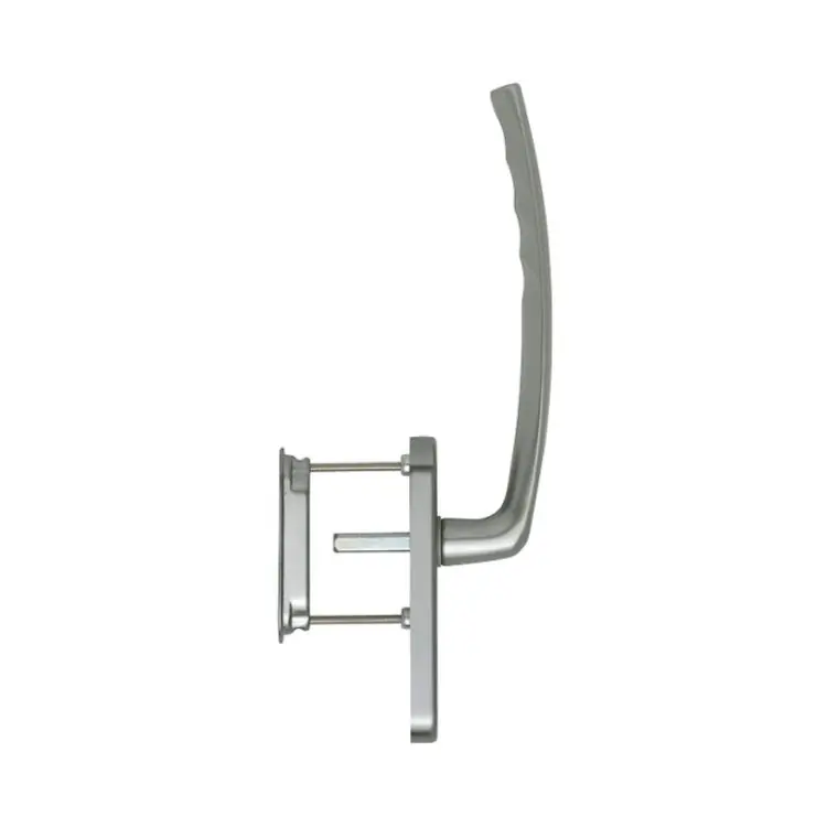 Maniglione singolo Atlanta Hoppe per alzante scorrevole, con nicchia esterna, spessore porta 75-80 mm, Alluminio finitura Titanio F9 Snelle Levering