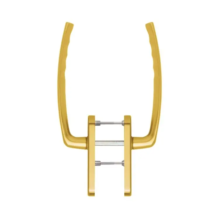 Maniglione a coppia Atlanta Hoppe per alzante scorrevole, versione foro Yale, spessore porta 75-80 mm, Alluminio finitura Oro F3 Lage Prijs