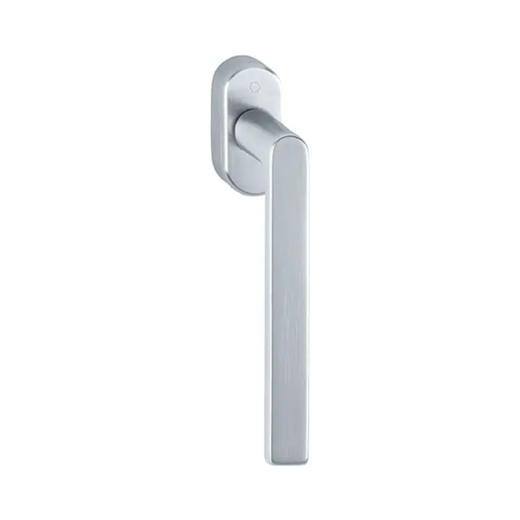Maniglia martellina Dk Los Angeles Hoppe per scorrevole parallelo con Secustik e Variofit, lunghezza quadro 7x32-42 mm, Ottone finitura Cromo Satinato Resista F41-R Beperkt Aanbod