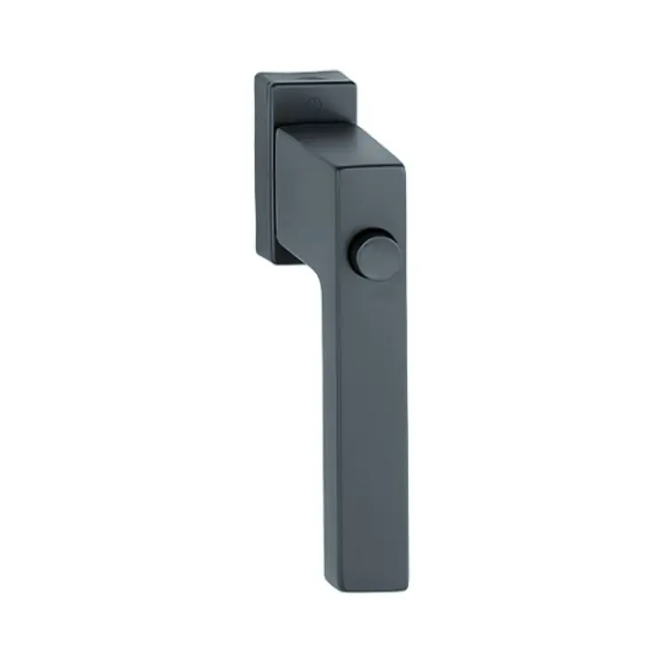 Speciale Aanbieding Maniglia martellina Dk Toulon Hoppe per serramento con Pulsante, lunghezza quadro 7x37 mm, Alluminio finitura Nero Opaco F9714M