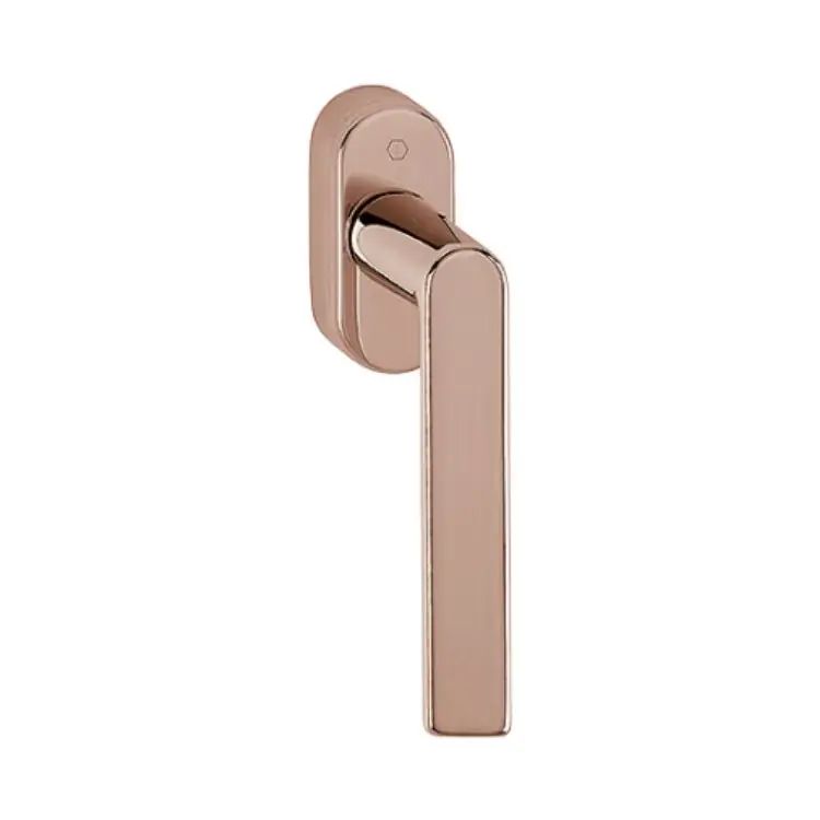 Maniglia martellina DK Los Angeles Hoppe per serramento con Secustik e VarioFit, lunghezza quadro 7x32-42 mm, Ottone finitura Rame lucido Resista F84-R Koop Vandaag