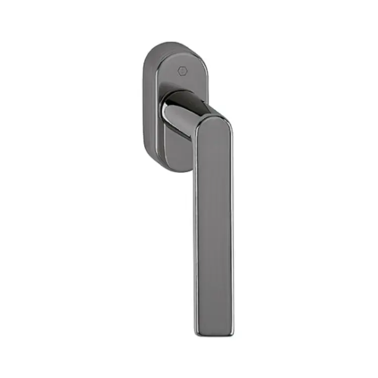 Alleen Vandaag Maniglia martellina DK Los Angeles Hoppe per serramento con Secustik e VarioFit, lunghezza quadro 7x32-42 mm, Ottone finitura Antracite Lucido Resista F97-R
