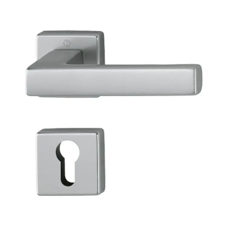Maniglia Toulon Hoppe per porta interna, rosetta e bocchetta quadra foro Yale, quadro 8 mm, spessore porta 75-80 mm, Alluminio finitura Titanio F9 Koop Online