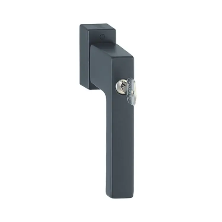 Maniglia martellina Dk Toulon Hoppe per serramento con chiave Secu100 Secustik e Variofit, lunghezza quadro 7x32-42 mm, Alluminio finitura Nero Opaco F9714M Dagaanbieding