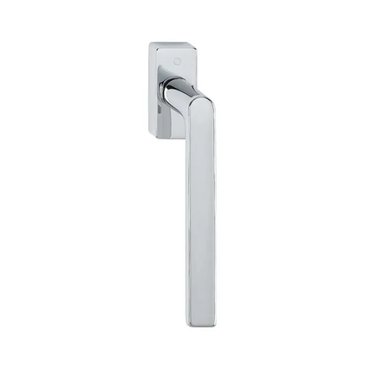 Laatste Versie Maniglia martellina Dk Atlanta Hoppe per scorrevole parallelo con Secustik e Variofit, lunghezza quadro 7x32-42 mm, Ottone finitura Cromo Lucido Resista F49-R
