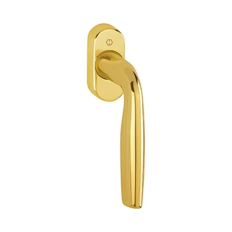 Bestseller Maniglia martellina Dk Milos Hoppe per serramento, lunghezza quadro 7x45 mm, Alluminio finitura Oro Lucido F271