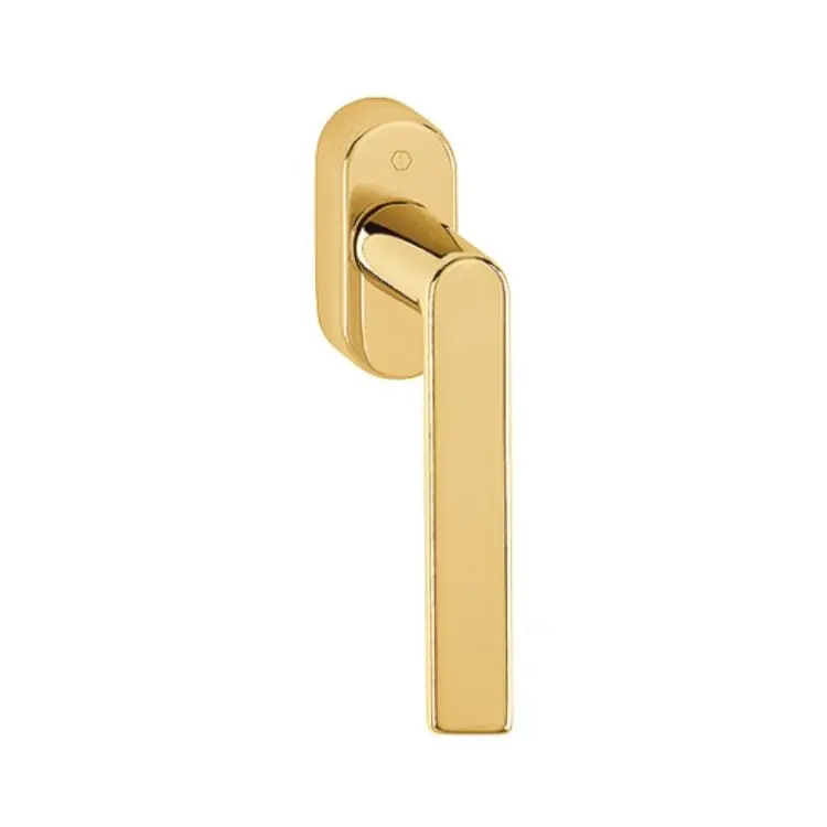Gecertificeerd Maniglia martellina DK Los Angeles Hoppe per serramento con Secustik e VarioFit, lunghezza quadro 7x32-42 mm, Ottone finitura Lucido F71