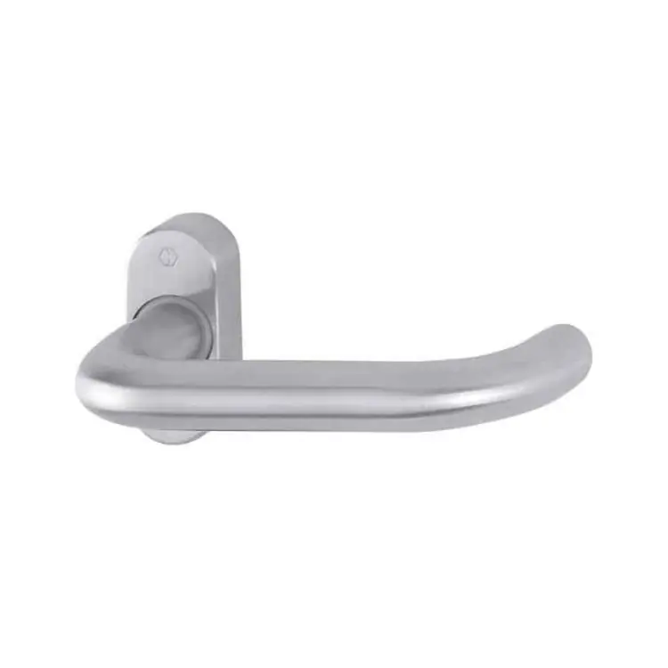 Beperkte Voorraad Maniglia Baden Hoppe per porta, con rosetta senza bocchetta, quadro 8 mm, Acciaio Inox finitura Satinato F69