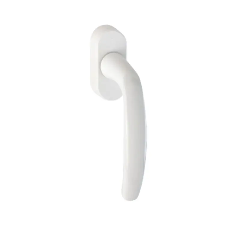 Maniglia martellina Dk Atlanta Hoppe per serramento con Secustik e Variofit, lunghezza quadro 7x32-42 mm, Alluminio finitura Bianco F9010 Beperkt Aanbod