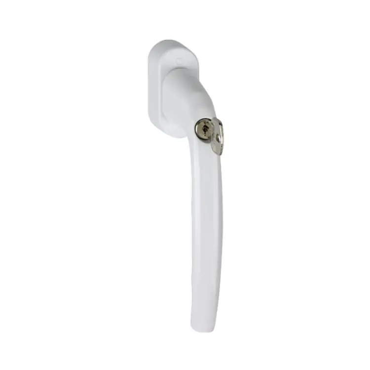 Rechtstreeks Van De Fabrikant Maniglia martellina Dk Atlanta Hoppe per scorrevole parallelo con chiave Secu100 Secustik e Variofit, lunghezza quadro 7x32-42 mm, Alluminio finitura Bianco Traffico F9016