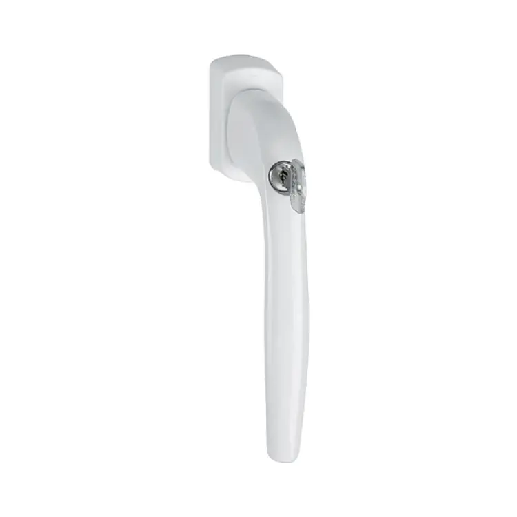 Veilige Betaling Maniglia martellina Dk New York Hoppe per scorrevole parallelo con chiave Secu100 Secustik e Variofit, lunghezza quadro 7x32-42 mm, Alluminio finitura Bianco Traffico F9016