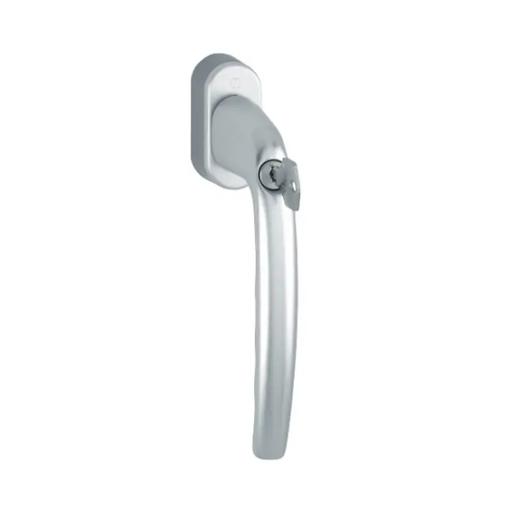Maniglia martellina Dk Atlanta Hoppe per scorrevole parallelo con chiave Secu100 Secustik e Variofit, lunghezza quadro 7x32-42 mm, Alluminio finitura Argento F1 Weekendaanbieding