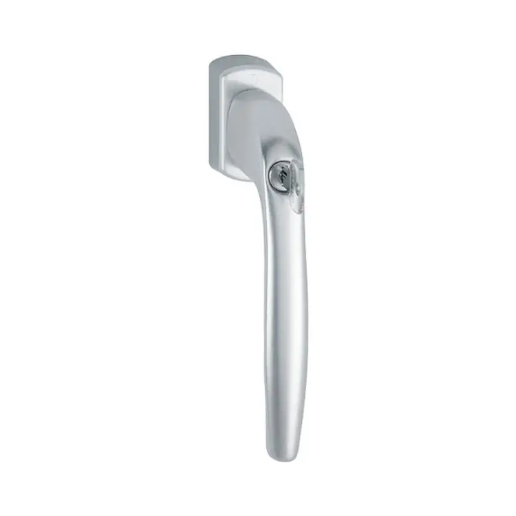 Maniglia martellina Dk New York Hoppe per scorrevole parallelo con chiave Secu100 Secustik e Variofit, lunghezza quadro 7x32-42 mm, Alluminio finitura Argento F1 Superprijs