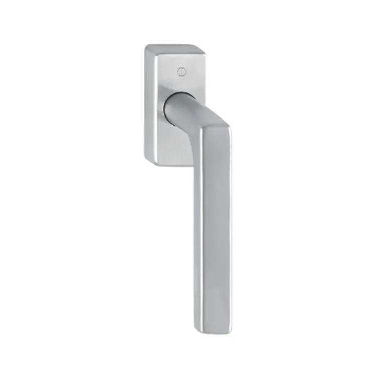 Express Levering Maniglia martellina Dk Dallas Hoppe per serramento con Secustik e VarioFit, lunghezza quadro 7x32-42 mm, Acciaio Inox finitura Satinato F69