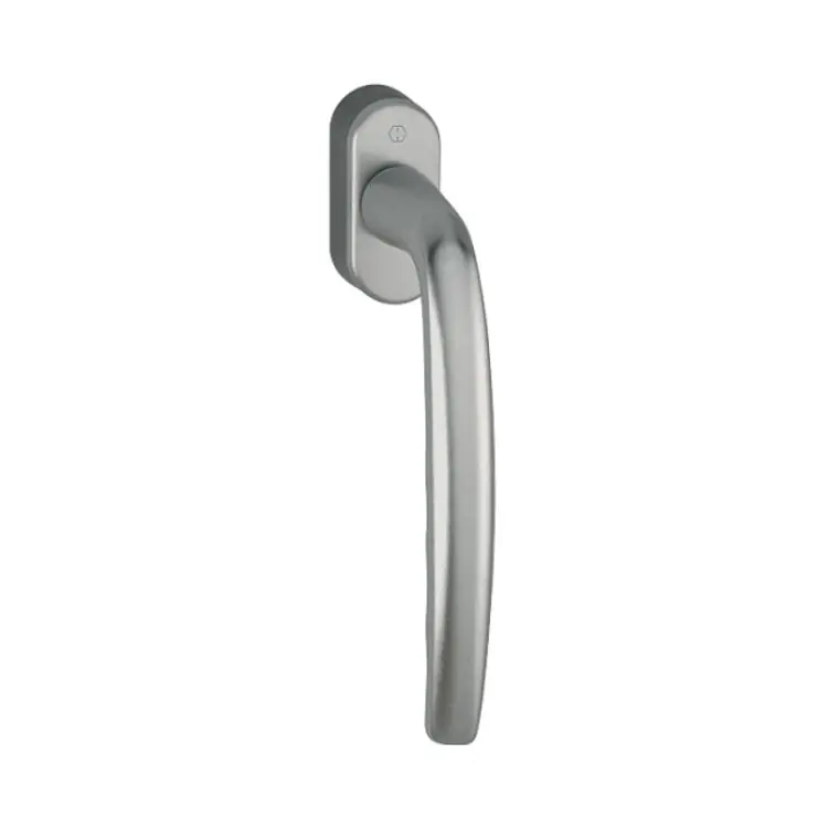 Maniglia martellina Dk Atlanta Hoppe per scorrevole parallelo con Secustik e Variofit, lunghezza quadro 7x32-42 mm, Alluminio finitura Titanio F9 Snelle Levering
