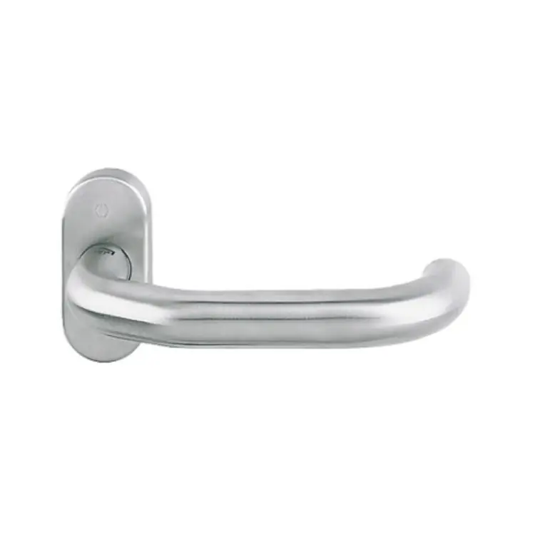 Goedkoop Mezza maniglia Paris Hoppe per porta a profilo, con rosetta senza bocchetta, quadro 8 mm, Acciaio Inox finitura Satinato Secusan F69- S