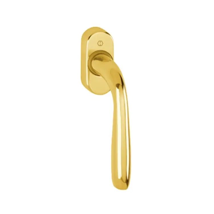 Maniglia martellina Dk Maribor Hoppe per serramento, lunghezza quadro 7x35 mm, Alluminio finitura Oro Lucido F271 Snelle Levering
