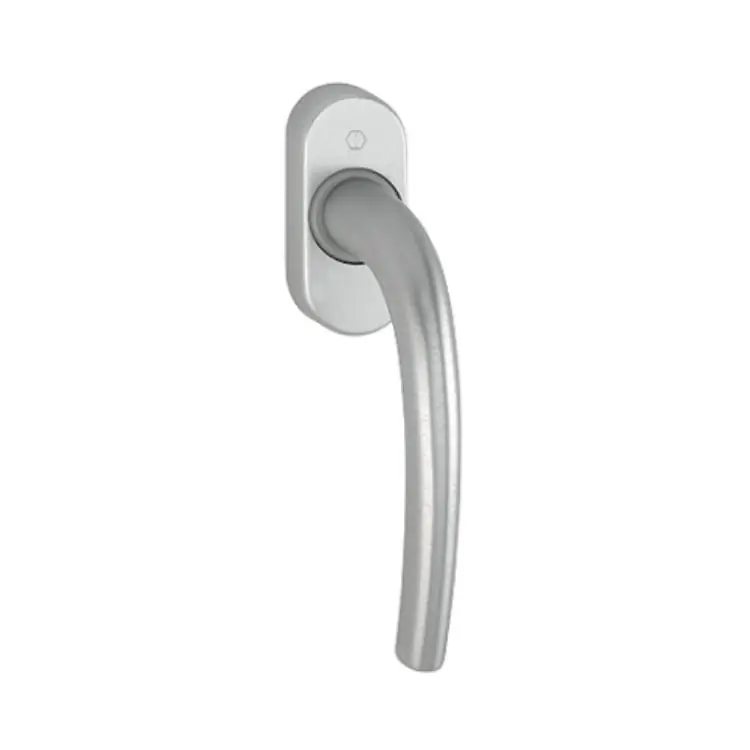 Maniglia martellina Dk Seattle Hoppe per serramento, lunghezza quadro 7x35 mm, Alluminio finitura Cromo Satinato F94-1 Hoge Kwaliteit