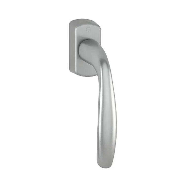 Betaalbaar Maniglia martellina Dk New York Hoppe per serramento con Secustik e Variofit, lunghezza quadro 7x32-42 mm, Alluminio finitura Titanio F9