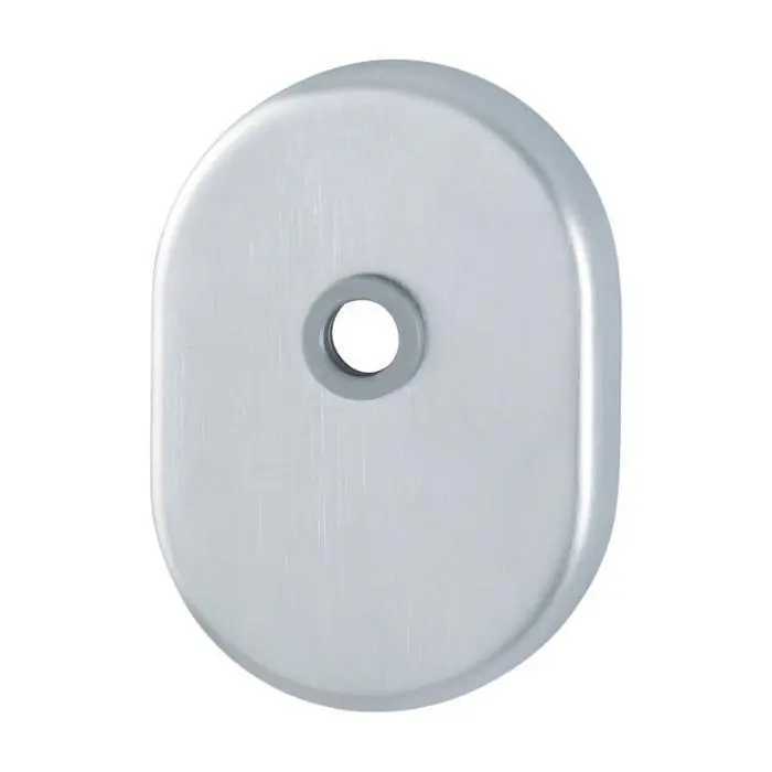 Bocchetta M830S Hoppe per porta Blindata, foro codolo, dimensione 86x62 mm, Ottone finitura Cromo Satinato Resista F41-R Snelle Levering