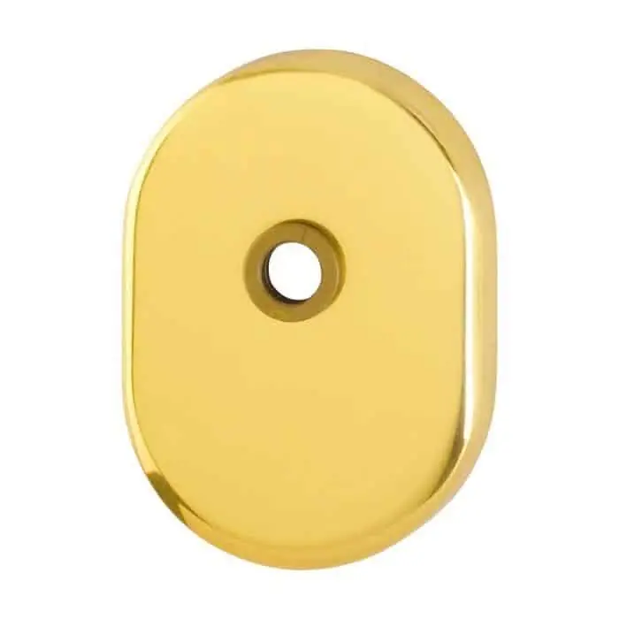 Bocchetta M830S Hoppe per porta Blindata, foro codolo, dimensione 86x62 mm, Ottone finitura Lucido F71 Tijdelijk Beschikbaar