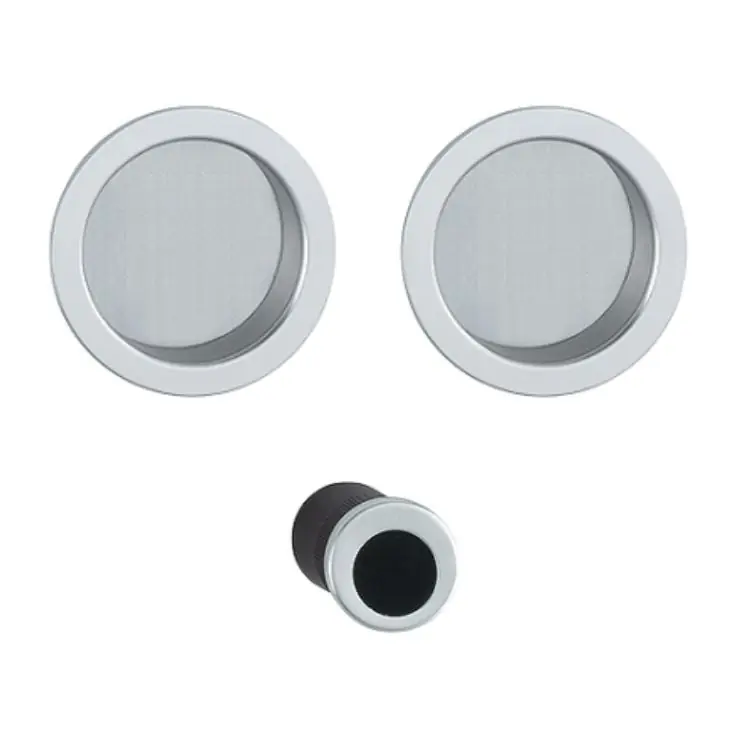 Maniglia Spazio Kit 5 Hoppe per porte scorrevoli, serie tonda diametro 48 mm, versione foro cieco, Alluminio finitura Cromo Satinato F94-1 Hete Deal