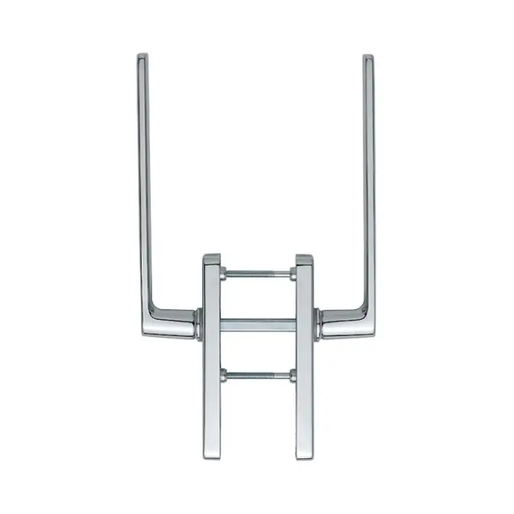 Maniglione a coppia Los Angeles Hoppe per alzante scorrevole, versione foro Yale, spessore porta 75-80 mm, Ottone finitura Cromo Lucido Resista F49-R Must-Have