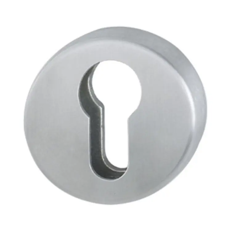 Bocchetta tonda E19S Hoppe per porta, foro Yale con perni, diametro 52x10 mm, Acciaio Inox finitura Satinato F69 Uitverkoop