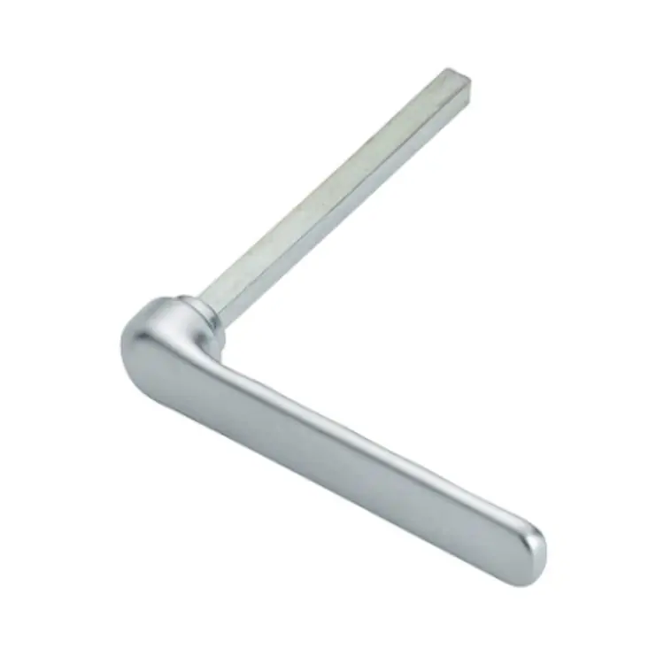 Maniglia ribassata Hoppe per porta interna, parte maschio, quadro 140 mm, Ottone finitura Cromo Satinato Resista F41-R Op = Op