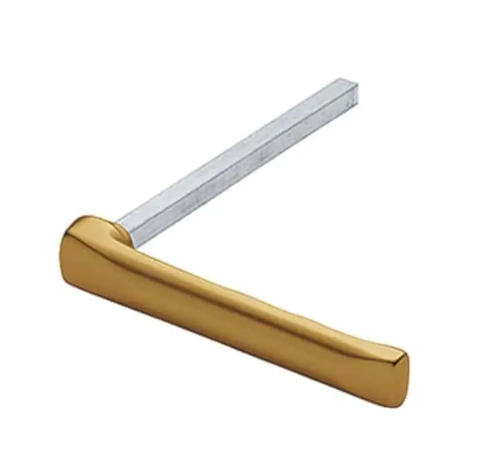 Maniglia London Hoppe per porta a profilo, parte maschio, versione ribassata, Alluminio finitura Bronzo F4 Express Levering