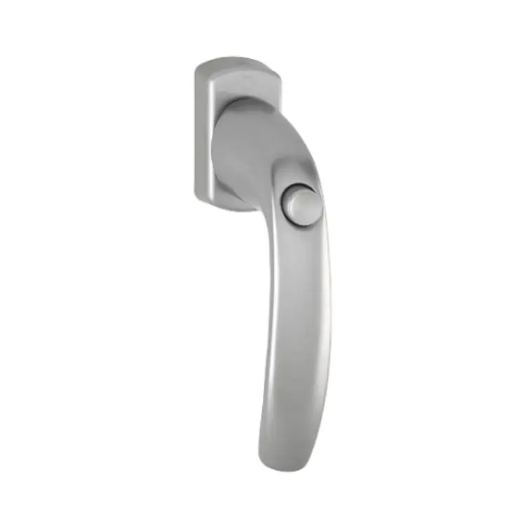 Nieuw Maniglia martellina Dk New York Hoppe per serramento con Pulsante, lunghezza quadro 7x45 mm, Alluminio finitura Titanio F9