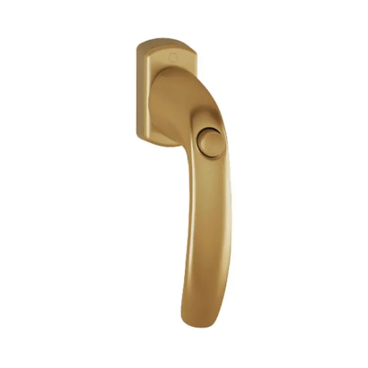 Gecertificeerd Maniglia martellina Dk New York Hoppe per serramento con Pulsante, lunghezza quadro 7x45 mm, Alluminio finitura Bronzo F4