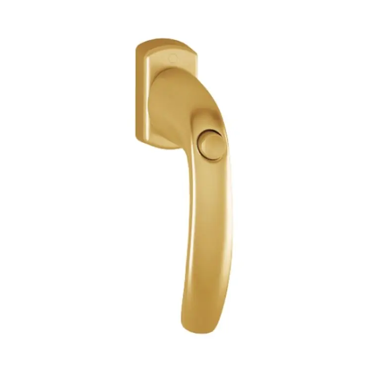 Gereduceerde Prijs Maniglia martellina Dk New York Hoppe per serramento con Pulsante, lunghezza quadro 7x45 mm, Alluminio finitura Oro F3