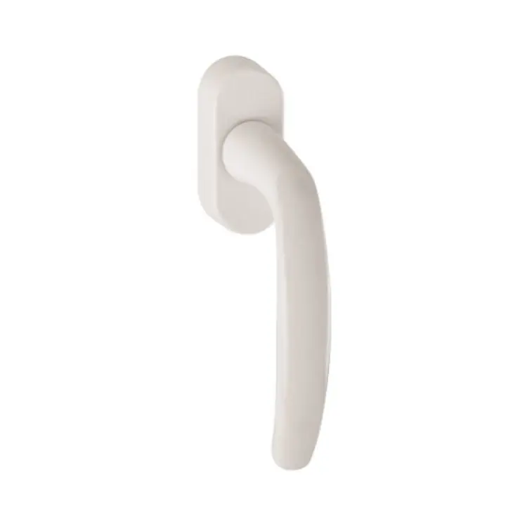 Beperkte Voorraad Maniglia martellina Dk Atlanta Hoppe per serramento con Secustik, lunghezza quadro 7x32-45 mm, Alluminio finitura Bianco Perla F1013