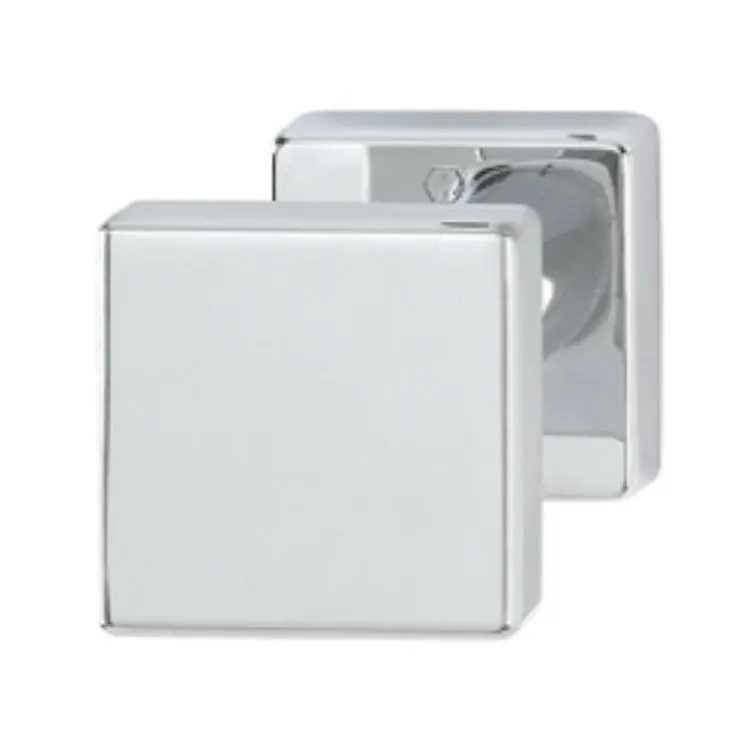 Pomolo quadro M43 Hoppe per porta ingresso, rosetta quadra fissa, impugnatura 54 mm, Ottone finitura Cromo Lucido Resista F49-R Flitsaanbieding