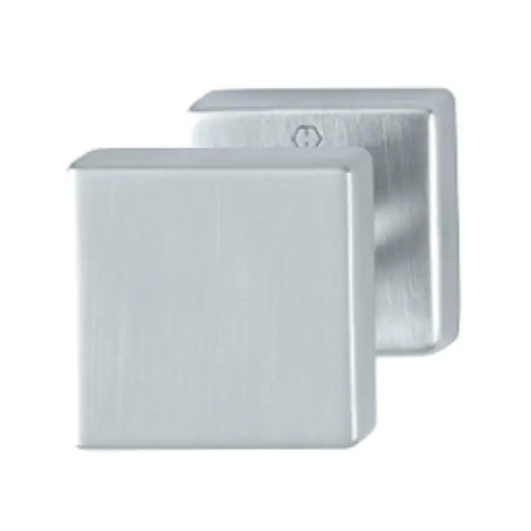 Aanbieding Pomolo quadro M43 Hoppe per porta ingresso, rosetta quadra fissa, impugnatura 54 mm, Ottone finitura Cromo Satinato Resista F41-R