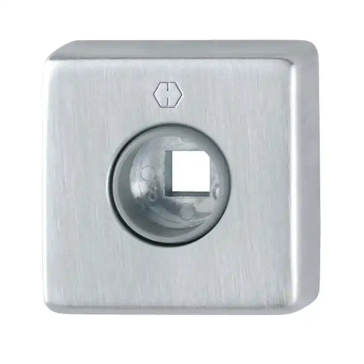 Merkproduct Rosetta quadra M843K Hoppe per porta, molla di richiamo, dimensione 49x9 mm, Ottone finitura Cromo Satinato Resista F41-R