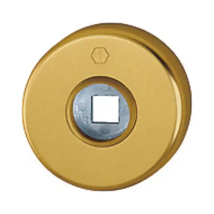 Veilige Betaling Rosetta tonda 42K Hoppe per porta, molla di richiamo, diametro 52x8 mm, Alluminio finitura Bronzo F4